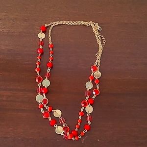Orange and gold necklace